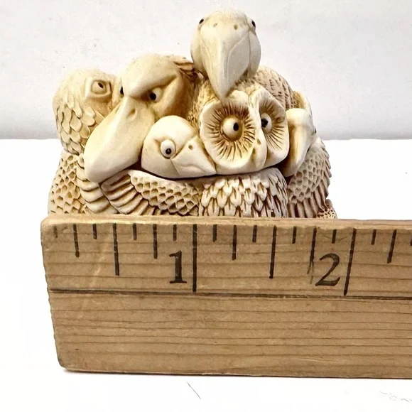 Harmony Kingdom Trinket Box Birds Teacher's Pet By Peter Calvesbert retired 1994 - Picture 15 of 16